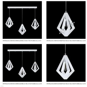 Lustra moderna cu 3 pendule design LUX realizat manual CRYSTALLO XL
