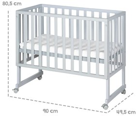 Pătuț gri 90x45 cm – Roba