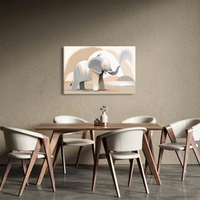 Tablou - Elefant în culori pastel (90x60 cm)