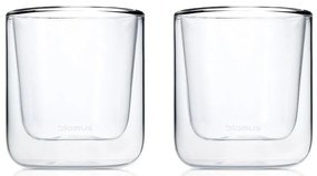 Set 2 pahare pentru cafea din sticlă dublă termorezistentă Blomus Nero, 200 ml