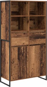 vidaXL Bufet 2 pcs Lemn Vechi 81 x 36 x 150.5 cm Lemn compozit