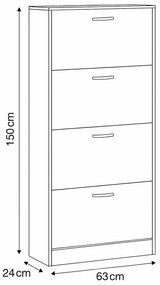 Botnik cu compartimente G1018 OAK, stejar