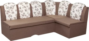 Coltar de bucatarie 104, 206x130 cm Maro deshis cu flori