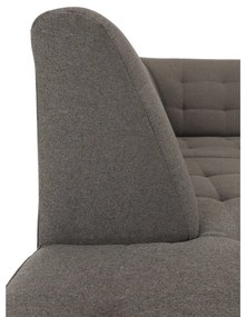 Colţar, material textil gri maroniu TAUPE, model dreapta, BRIDGET