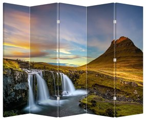 Paravan - Munții și cascade pe Islanda (210x170 cm)