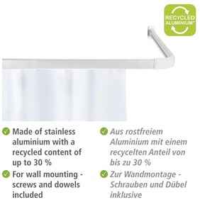 Bară pentru perdea de duș albă Era – Wenko