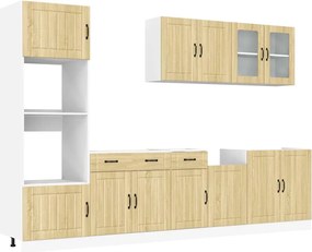 vidaXL Set dulap de bucătărie din 7 piese „Lucca” lemn stejar Sonoma
