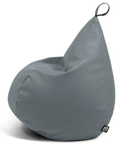 Fotoliu bean bag bej cu tapițerie din imitație de piele Drop L – So Soft?