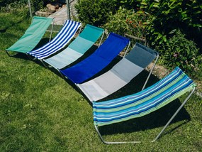 Sezlong pliabil de plaja SAND, verde