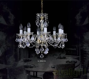 Candelabru Cristal Bohemia Exclusive 8 brate, diam. 58cm TIFFANI VIII CE