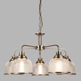 Lustra suspendata design clasic Bistro II 5L alama antique 1685-5AB SRT