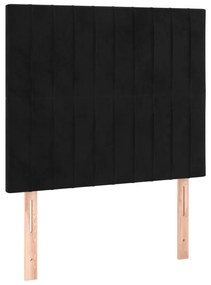Tablii de pat, 2 buc, negru, 90x5x78 88 cm, catifea 2, Negru, 90 x 5 x 118 128 cm