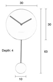 Ceas de perete Zuiver Minimal, gri