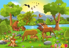 Fototapet - Animale de pădure I. (147x102 cm)