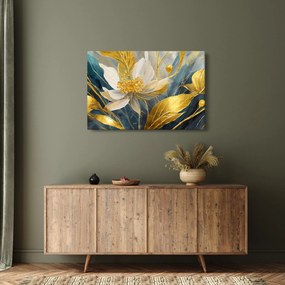 Tablou - Pictura de flori de aur (90x60 cm)