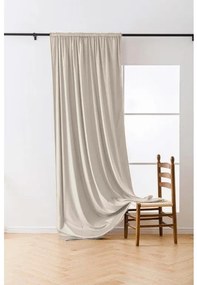 Draperie din catifea opaca bej VELVET 140x250 cm Agatat: Inele metalice