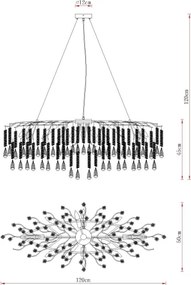Globo 64141H2 - Lustră suspendată pe cablu KINGA 12xE14/40W/230V