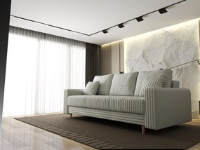 Canapea extensibilă dumonde cu ladă de depozitare si sezut confortabil din spuma high-density, Kronos Ambience Ivory 210x100 cm