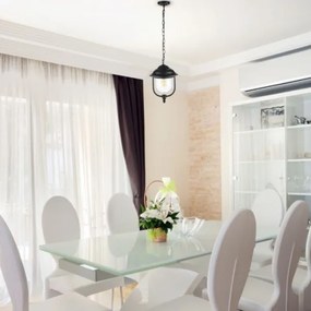 Lustră de exterior pe lanț 1xE27/60W/230V IP44 negru