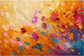 Tablou - Pictură flori colorate (90x60 cm)