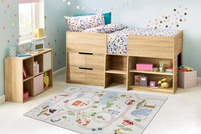 BAMBINO 1165 covor lavabil Grădină zoologică pentru copii anti-alunecare bej - SECUNDAR-COTATI PRODUSUL