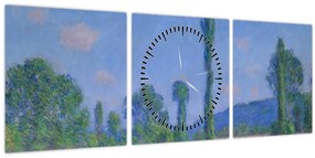 Tablou - Claude Monet, Poppy Field (Giverny), reproducere (cu ceas) (90x30 cm)