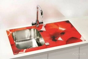 Chiuveta inox Alveus Glassix 10 finisaj personalizat 86x50 cm