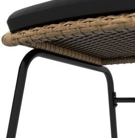 Outsunny Set de mobilier de grădină din răchită, set de mobilier de terasă, 2 scaune & masă, Galben | Aosom Romania