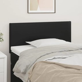 345732 vidaXL Tăblie de pat, negru, 80x5x78/88 cm, piele ecologică