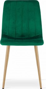 Oferta Scaun de catifea verde LAVA II. calitate secondară