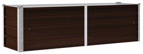 Strat inaltat de gradina, maro, 160x40x45 cm, otel galvanizat
