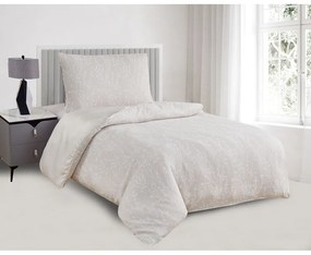 Lenjerie de pat bej din jacquard pentru pat de o persoană 140x200 cm Boston – My House