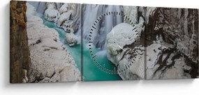 Tablou - Natura islandeză (cu ceas) (90x30 cm)