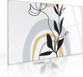 Tablou pe sticlă - Flori într-o vază N⁰1 (70x50 cm)