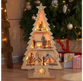 Brilagi - Brad decorativ de Crăciun cu LED, 3xAA