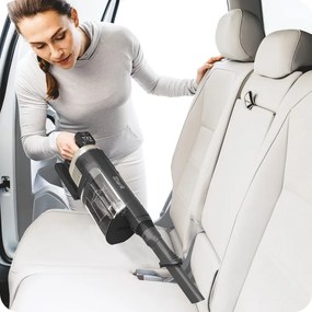 Aspirator vertical Shark Stratos True Pet Flexology IZ400EUT, 309W, 0.7L, 60 min autonomie, Clean Sense IQ, Pet Pro, LED, Powerfins, Gri inchis/Crem