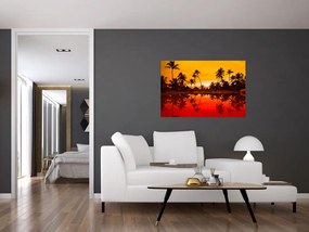 Tablou - Apus de soare deasupra rezortului (90x60 cm)