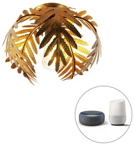 Plafoniera inteligentă vintage aurie 24 cm inclusiv WiFi ST64 - Botanica
