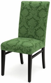 Set 6 huse elastice pentru scaune, model Jacquard Verde