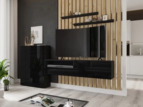 Zondo Mobilier living Berny 54 (Negru + Negru lucios). 1087171