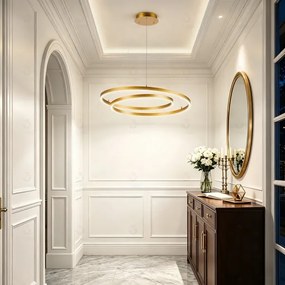 Brilagi-LED Lustră suspendată dimabilă pe cablu TWISTER LED/75W/230V 3000–6000K aurie + telecomandă