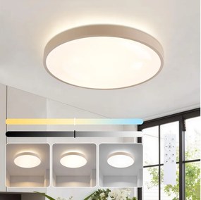 Brilagi - Corp de iluminat LED dimabil GLASS POOL DOUBLE LED/48W/230V 40 cm bej + telecomandă