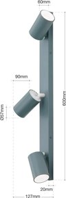 Orion - Lampă spot PENN, 3 x GU10, 13 W, 230 V, gri