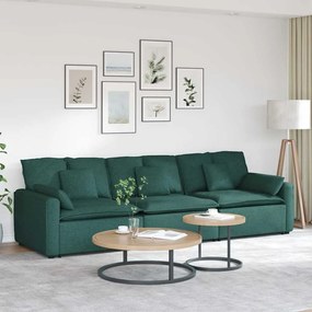 vidaXL Canapea modulară cu perne, verde închis