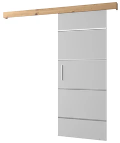 Zondo Uși culisante Sharlene IV (alb mat + stejar artisan + argintiu). 1043746
