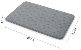 GEDY 96MS508008 Covoraș de baie Mousse gri , 50 x80 cm