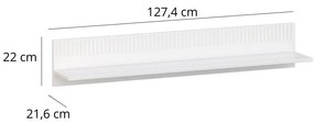 Raft de perete Vejares (alb + stejar evoke). Promo -6%. 1116989