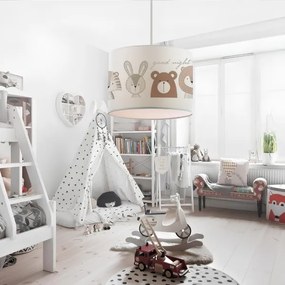 Lustră pentru copii CANDY 1xE27/40W/230V alb/maro