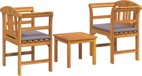 vidaXL Set de lounge cu trandafir de grădină cu pernă 3 pcs