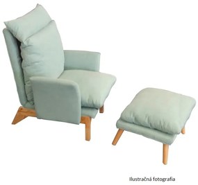 Fotoliu reclinabil cu taburet, Culoare Gri deschis / Natural ZANDER
